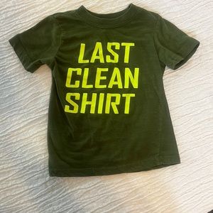 Toddler T last clean shirt size 18mo green
